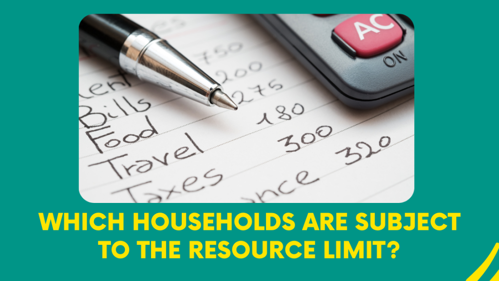 Which households are subject to the Resource Limit?
